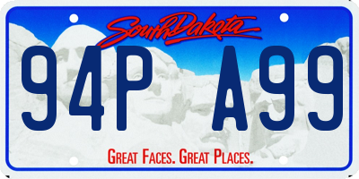 SD license plate 94PA99