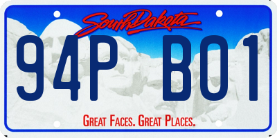 SD license plate 94PB01