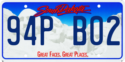 SD license plate 94PB02
