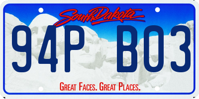 SD license plate 94PB03