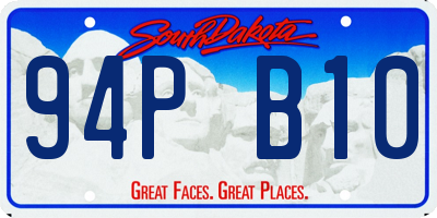 SD license plate 94PB10