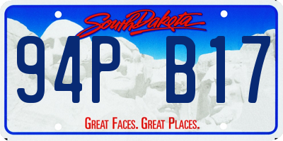 SD license plate 94PB17