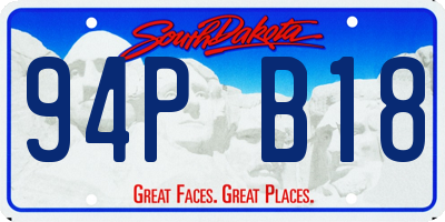 SD license plate 94PB18