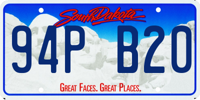 SD license plate 94PB20