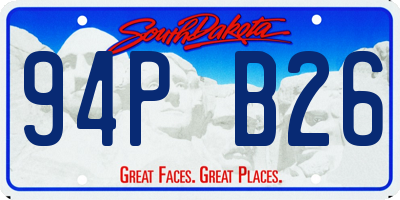 SD license plate 94PB26