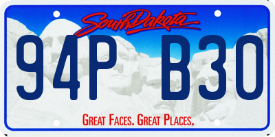 SD license plate 94PB30