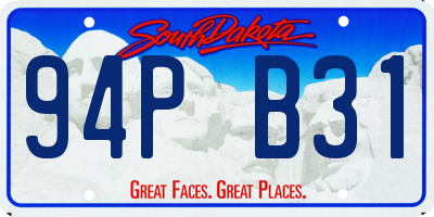SD license plate 94PB31