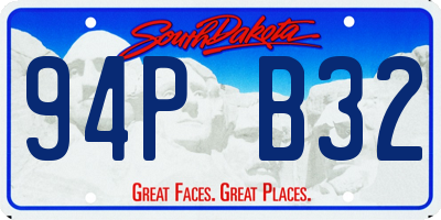 SD license plate 94PB32