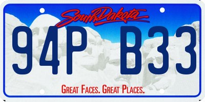 SD license plate 94PB33