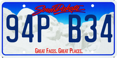 SD license plate 94PB34