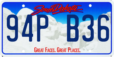SD license plate 94PB36