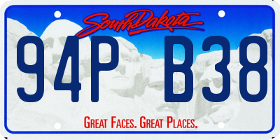 SD license plate 94PB38