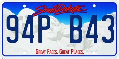 SD license plate 94PB43