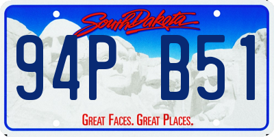 SD license plate 94PB51