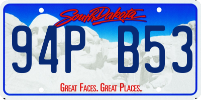 SD license plate 94PB53