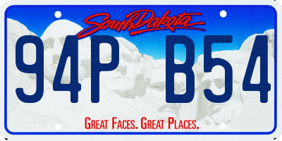 SD license plate 94PB54