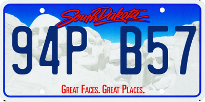 SD license plate 94PB57