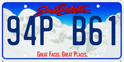 SD license plate 94PB61