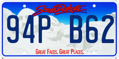 SD license plate 94PB62
