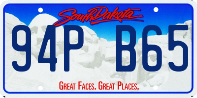 SD license plate 94PB65
