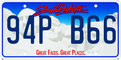 SD license plate 94PB66