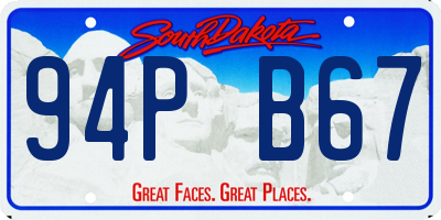 SD license plate 94PB67