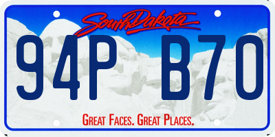 SD license plate 94PB70