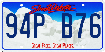 SD license plate 94PB76