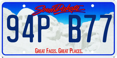 SD license plate 94PB77