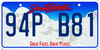 SD license plate 94PB81