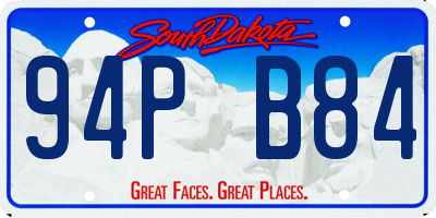 SD license plate 94PB84