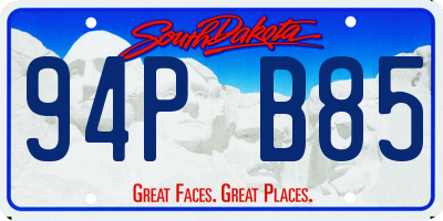 SD license plate 94PB85