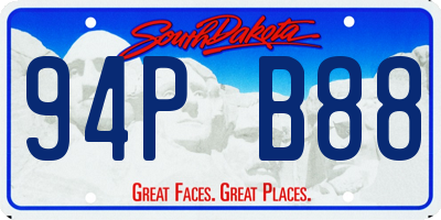 SD license plate 94PB88