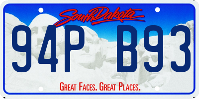 SD license plate 94PB93