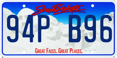 SD license plate 94PB96