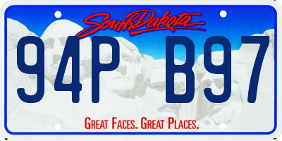SD license plate 94PB97