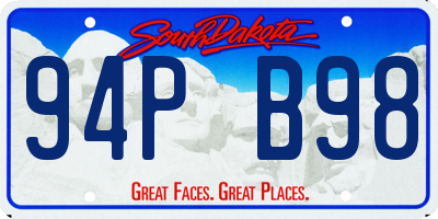SD license plate 94PB98