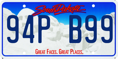 SD license plate 94PB99
