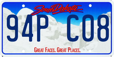 SD license plate 94PC08
