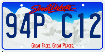 SD license plate 94PC12