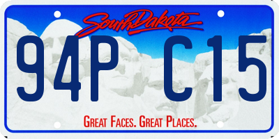 SD license plate 94PC15