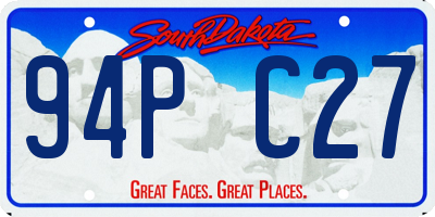 SD license plate 94PC27