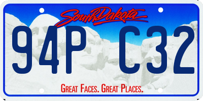 SD license plate 94PC32