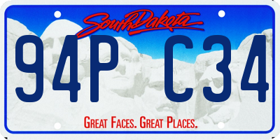 SD license plate 94PC34