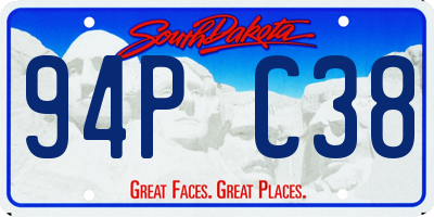 SD license plate 94PC38