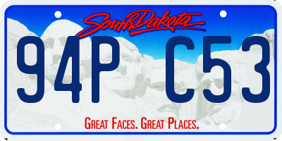 SD license plate 94PC53