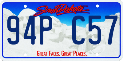 SD license plate 94PC57