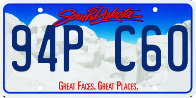 SD license plate 94PC60