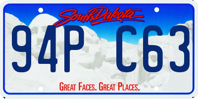 SD license plate 94PC63
