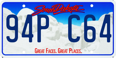 SD license plate 94PC64